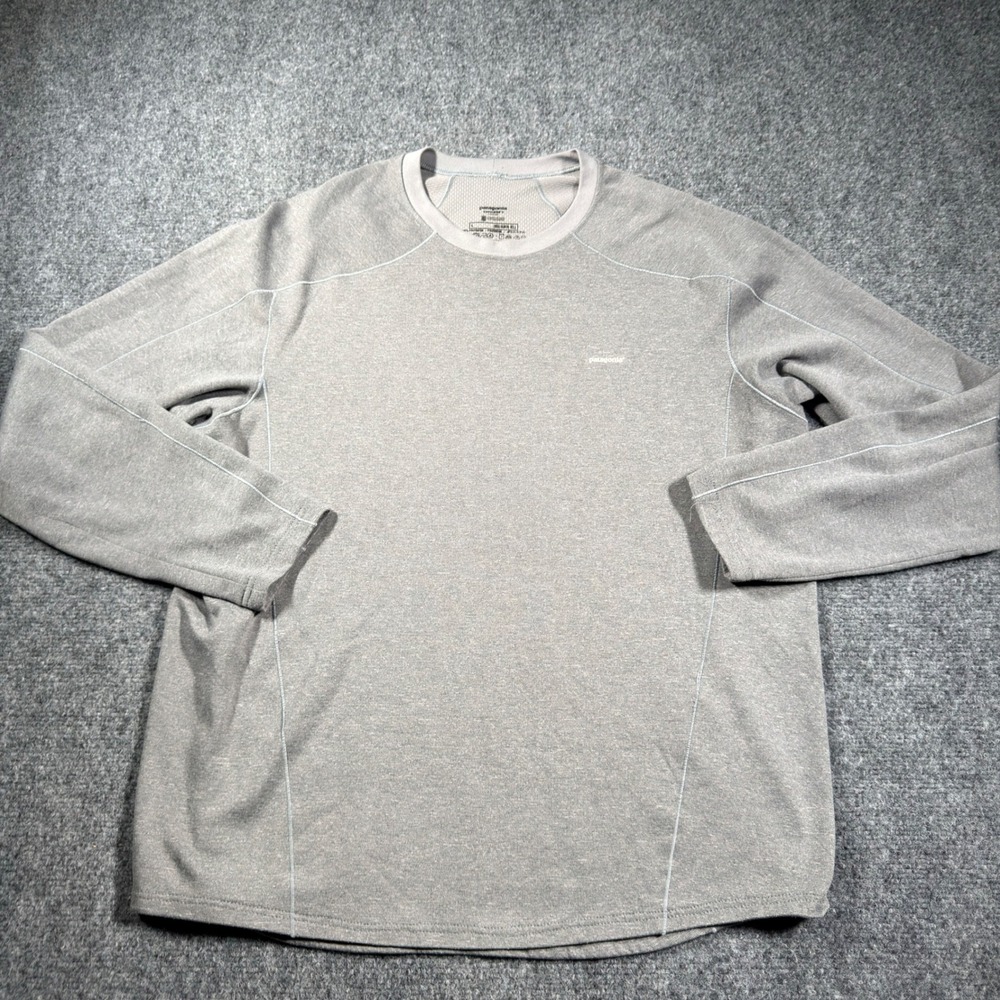 Patagonia Capilene 3 Midweight Base Layer Top Men's Large Gray Long Sleeve